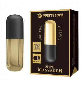 PRETTY LOVE - Mini Massage Vibrator (Chargeable - Gold)